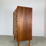 Danish teak chest of drawers tallboy midcentury 1960s