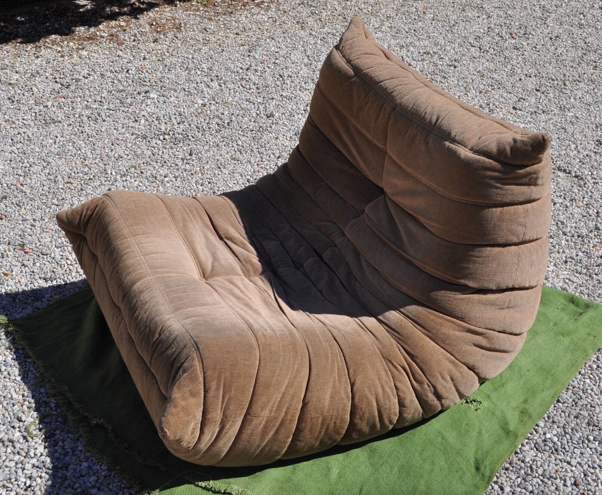 Michel Ducaroy "Togo" taupe velvet heater for Roset 70's Line