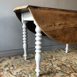 Old flap round table