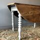 Old flap round table