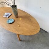 Oval coffee table beech 1980 Aalto Ikea
