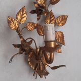 Gold metal wall light