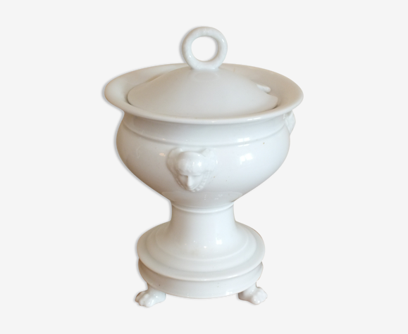 Drageoir confiturier en porcelaine Vieux Paris Louis Philippe