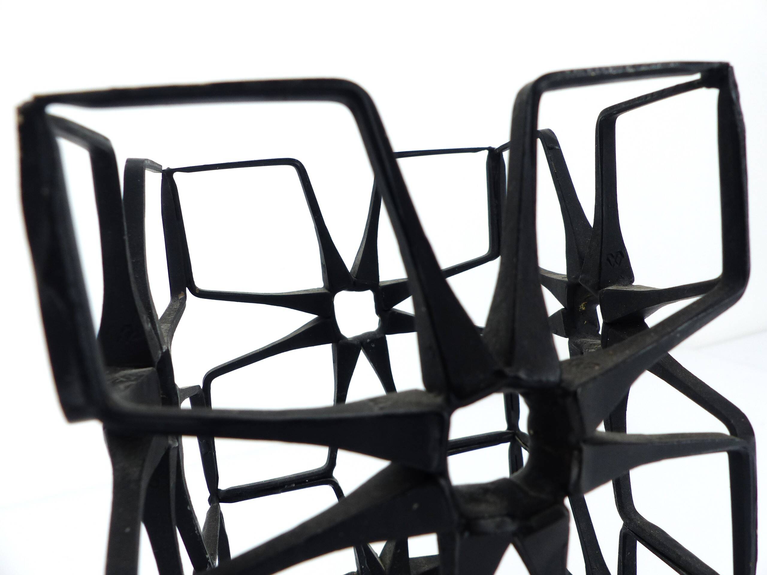 Brutalist wrought iron candlestick, Bruce Weir, Scotland, circa 1960