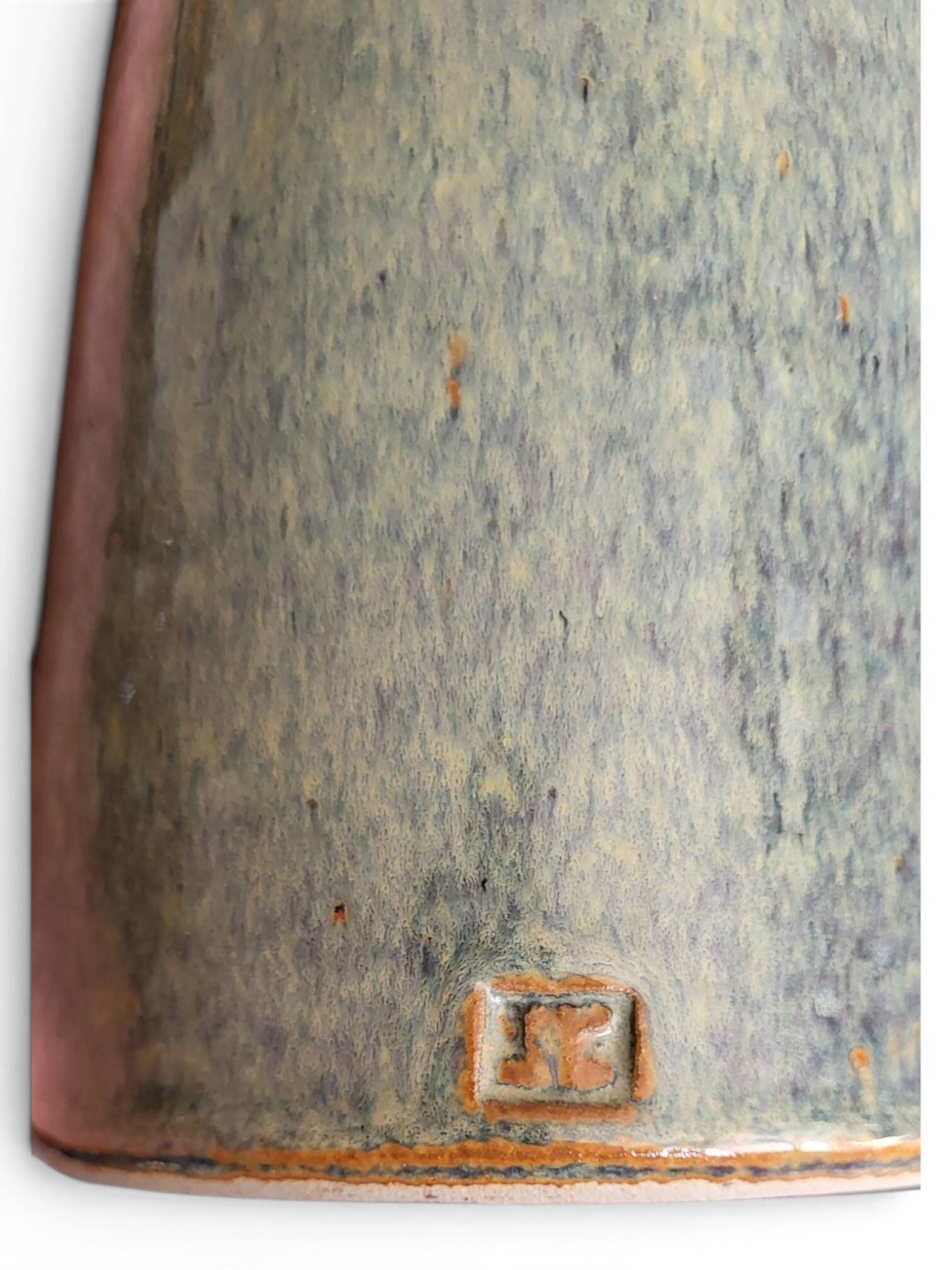 Roll vase in stoneware from Puisaye — Jean Cacheleux