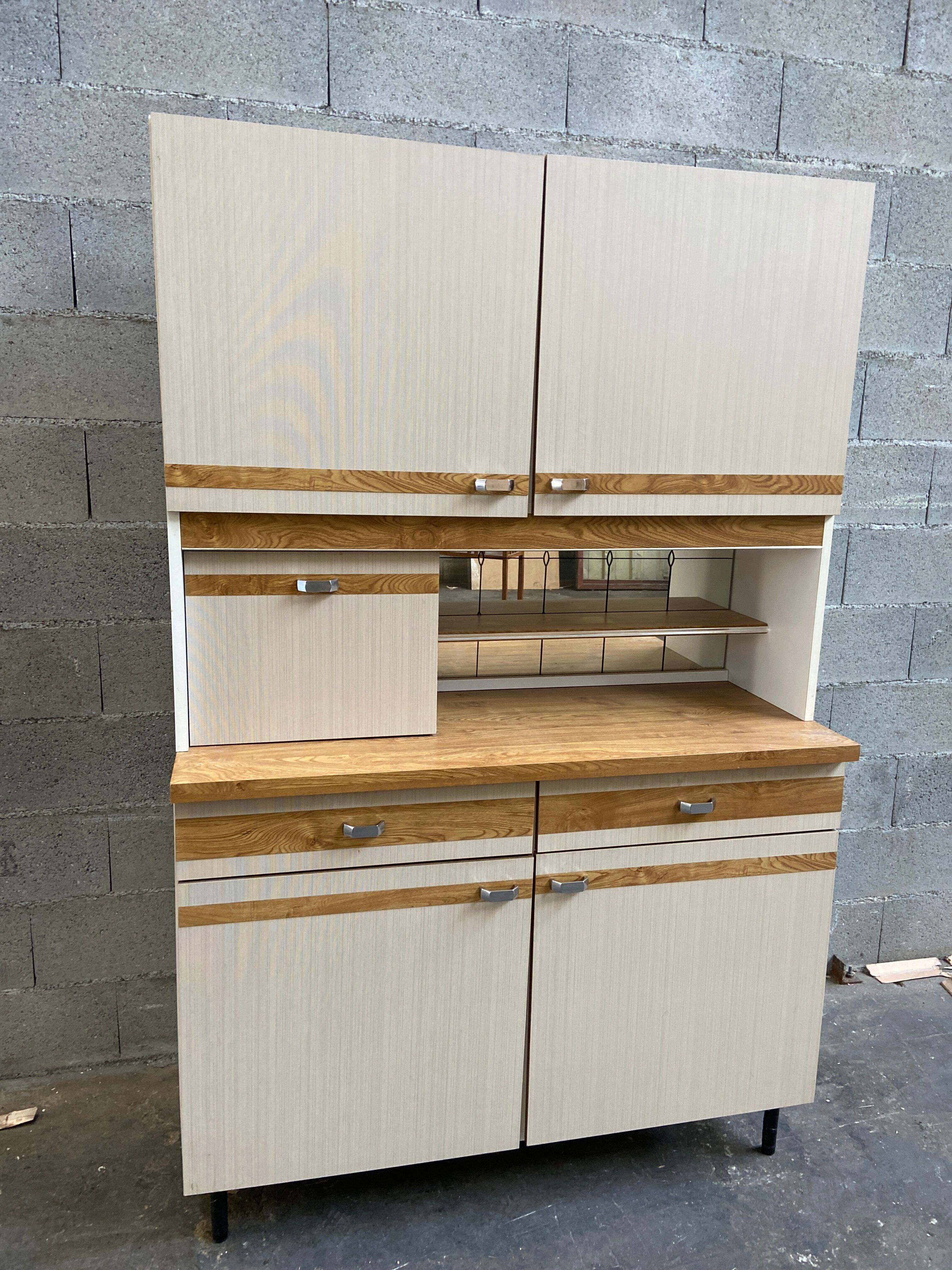 Vintage laminated kitchen buffet 1980s