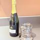 Pair of Silver-Plated Wine Bottle Coasters with Grape Vine Decoration Tableware