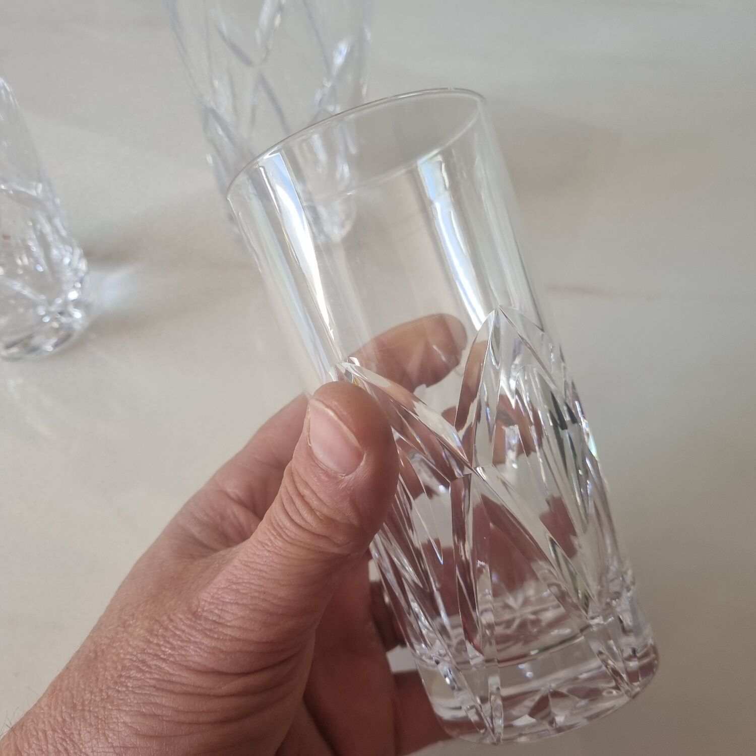3 high-quality crystal tumblers