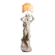 Antique floor lamp statue of a Nereid in concrete, 20th century.
