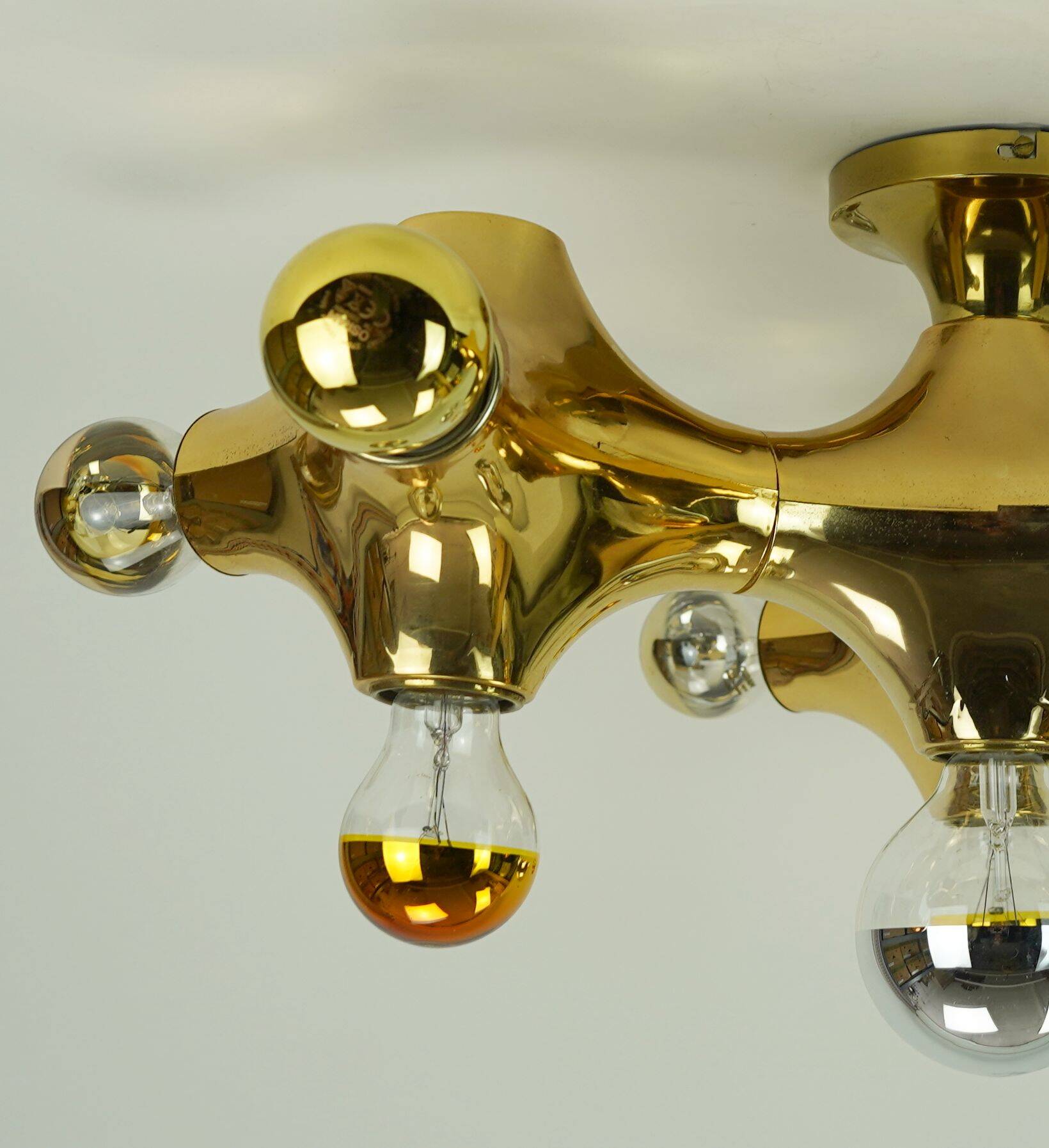 cosack gemini space age CEILING LIGHT - gold-colored - sputnik - 1970s