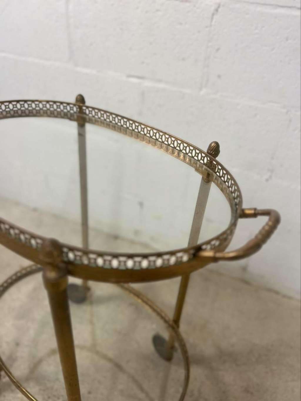 Vintage 'golden' bar trolley