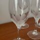 Set of engraved crystal white wine glasses – Elegant vintage glasses