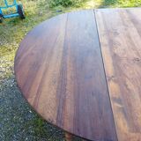 19th century walnut 6 leg table, opening