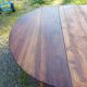 19th century walnut 6 leg table, opening