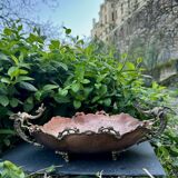 Large Art Nouveau copper fruit bowl Italy 1890s