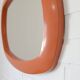 Rare 1970s Orange Space Age Mirror | Vintage Pop Art Yugoslav Wall Mirror