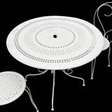 White wrought iron garden furniture - 3 pieces