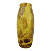 Large marbled yellow Art Deco vase