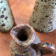 Lot de trois vases en grés pyrite