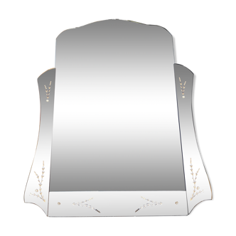 Venetian art deco mirror 102 x 76 cm