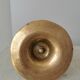 Vintage Gold Brass Candlestick: 1970s Home Decor