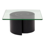 Spiralling wood and glass coffee table, c.1970