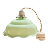 Green glass pendant lamp