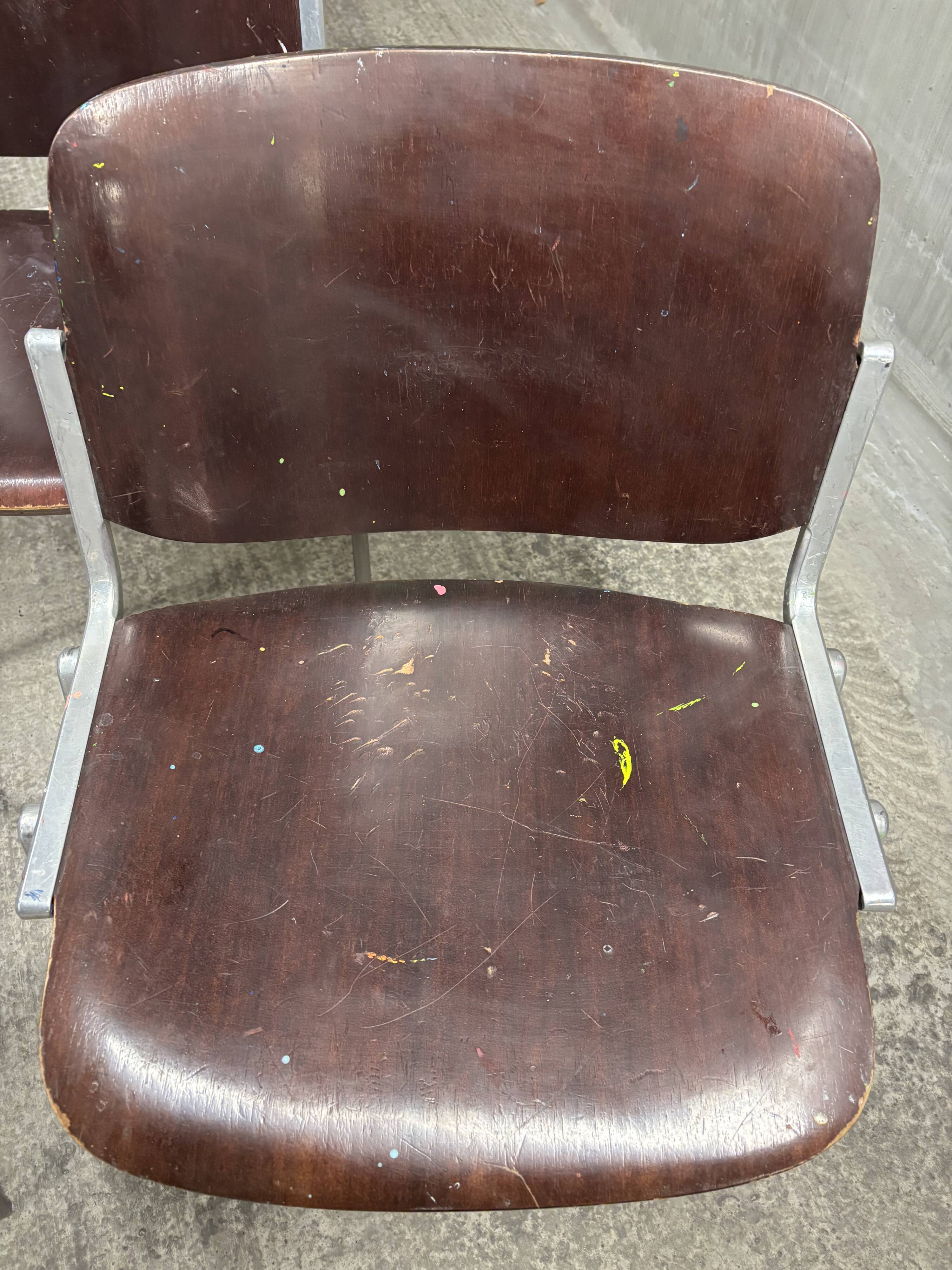 Set of 10 DSC 106 chairs by G. Piretti for Castelli.