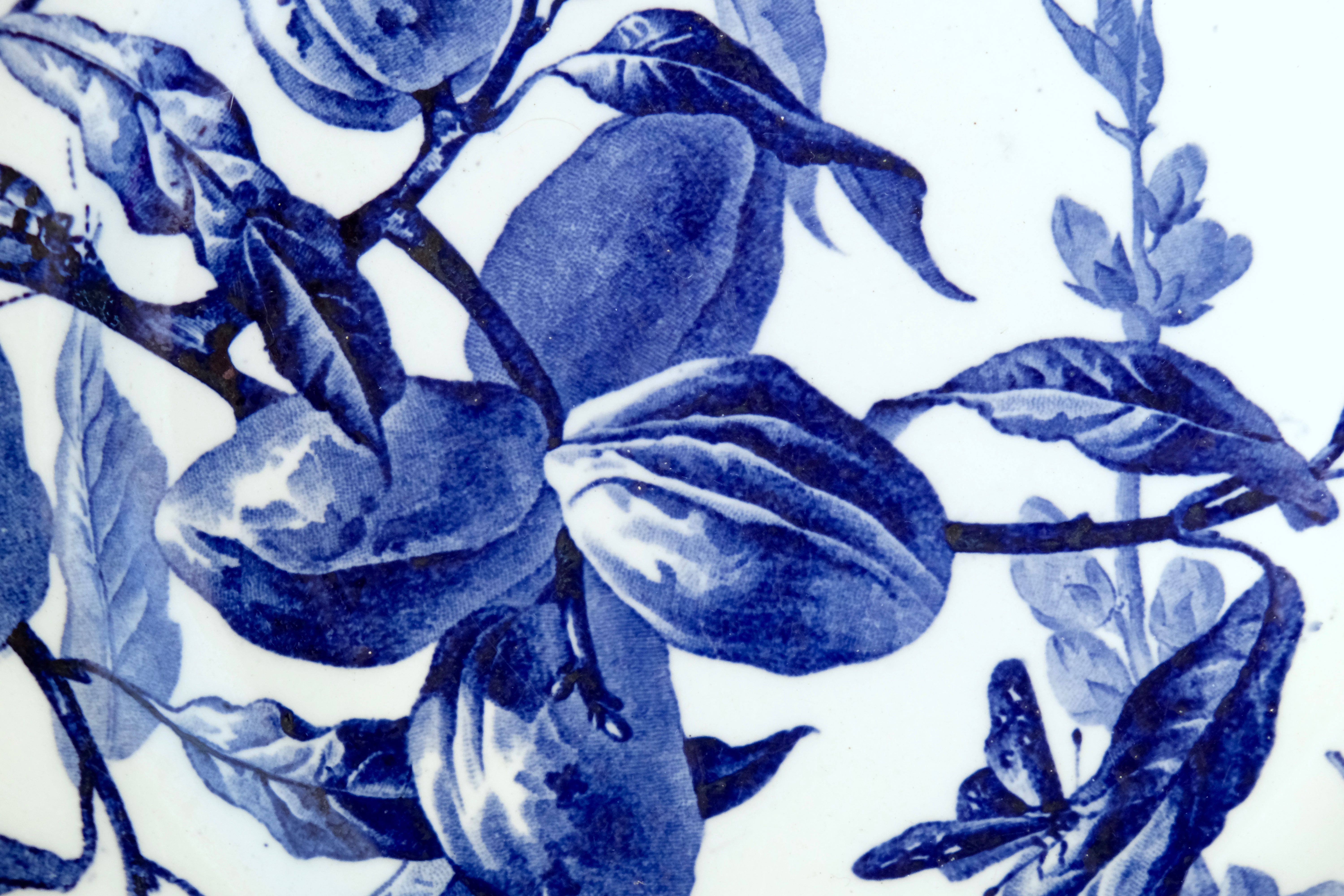 Plum plate in earthenware from Creil Montereau B. Former MC Co.