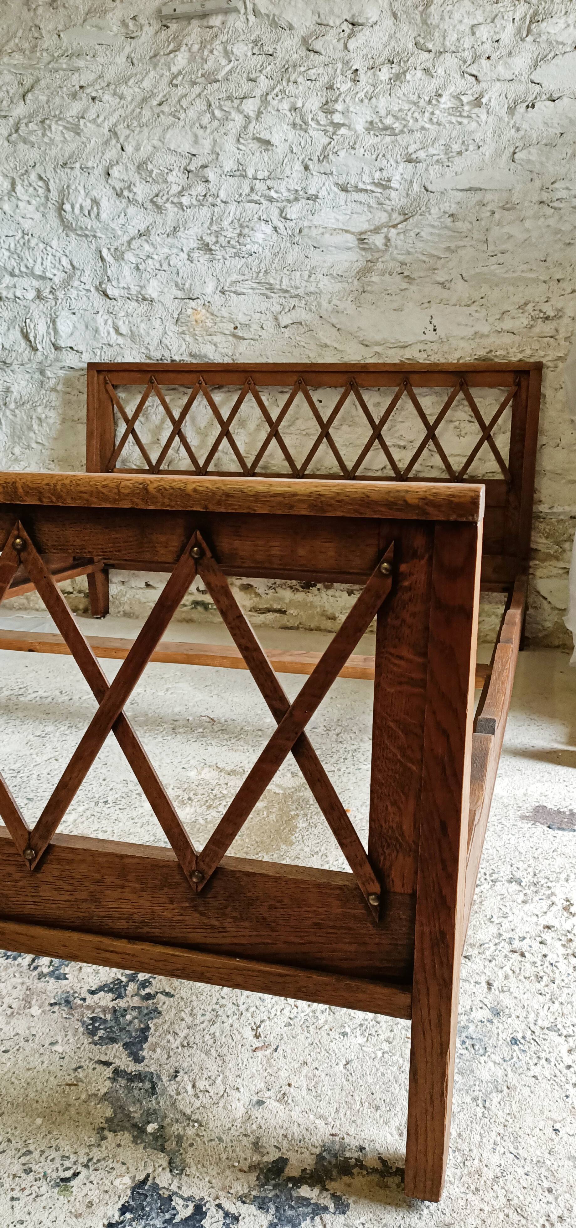 Old vintage braces bed