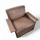 2 x Black shell & brown leather 620 chair programme lounge chair by Dieter Rams for Vitsoe, 1980s, top condition