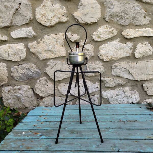 Cendrier porte revue fer forgé années 50