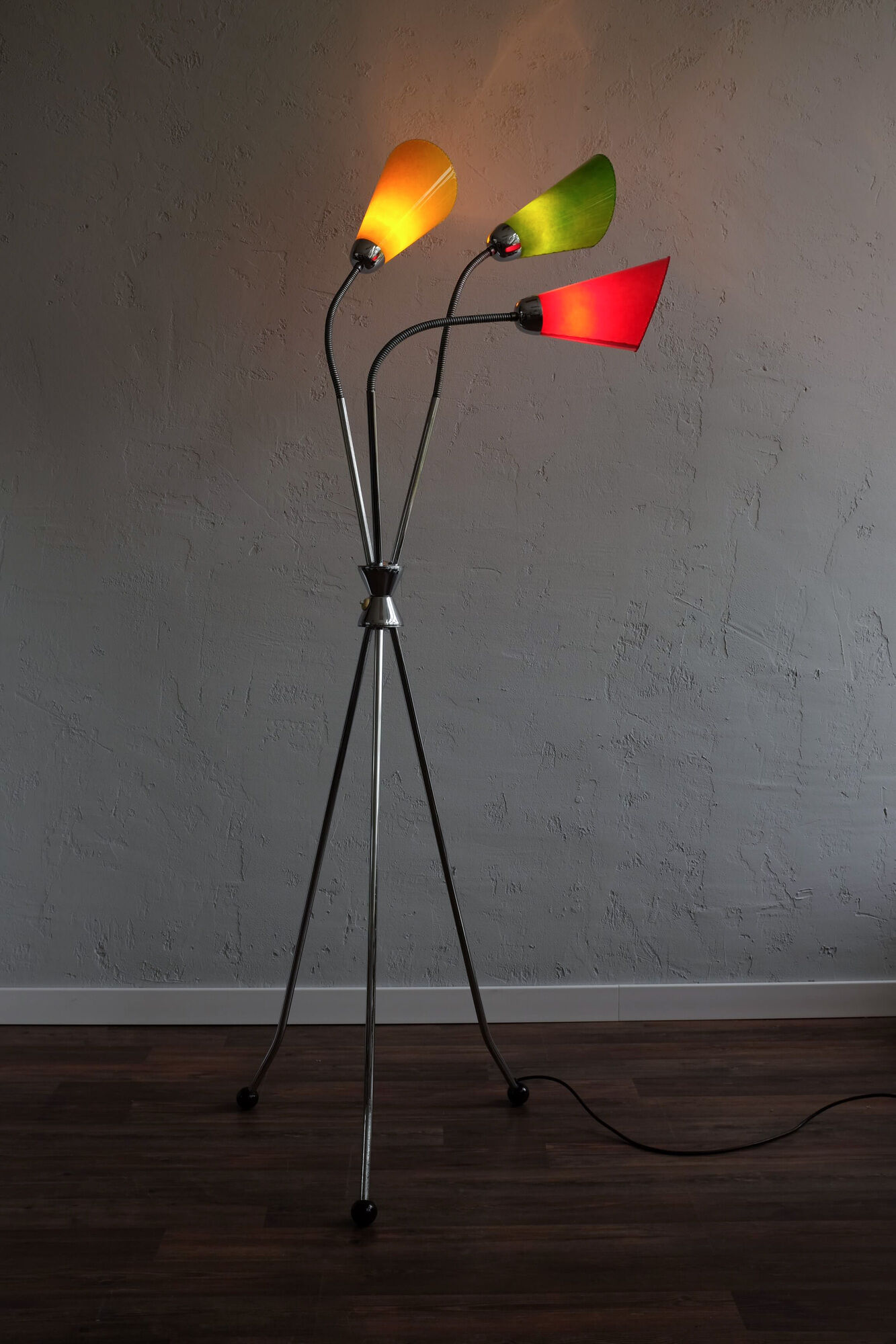 Vintage "Goosenecks" Floor Lamp by Lidokov Boskovice, 1960s