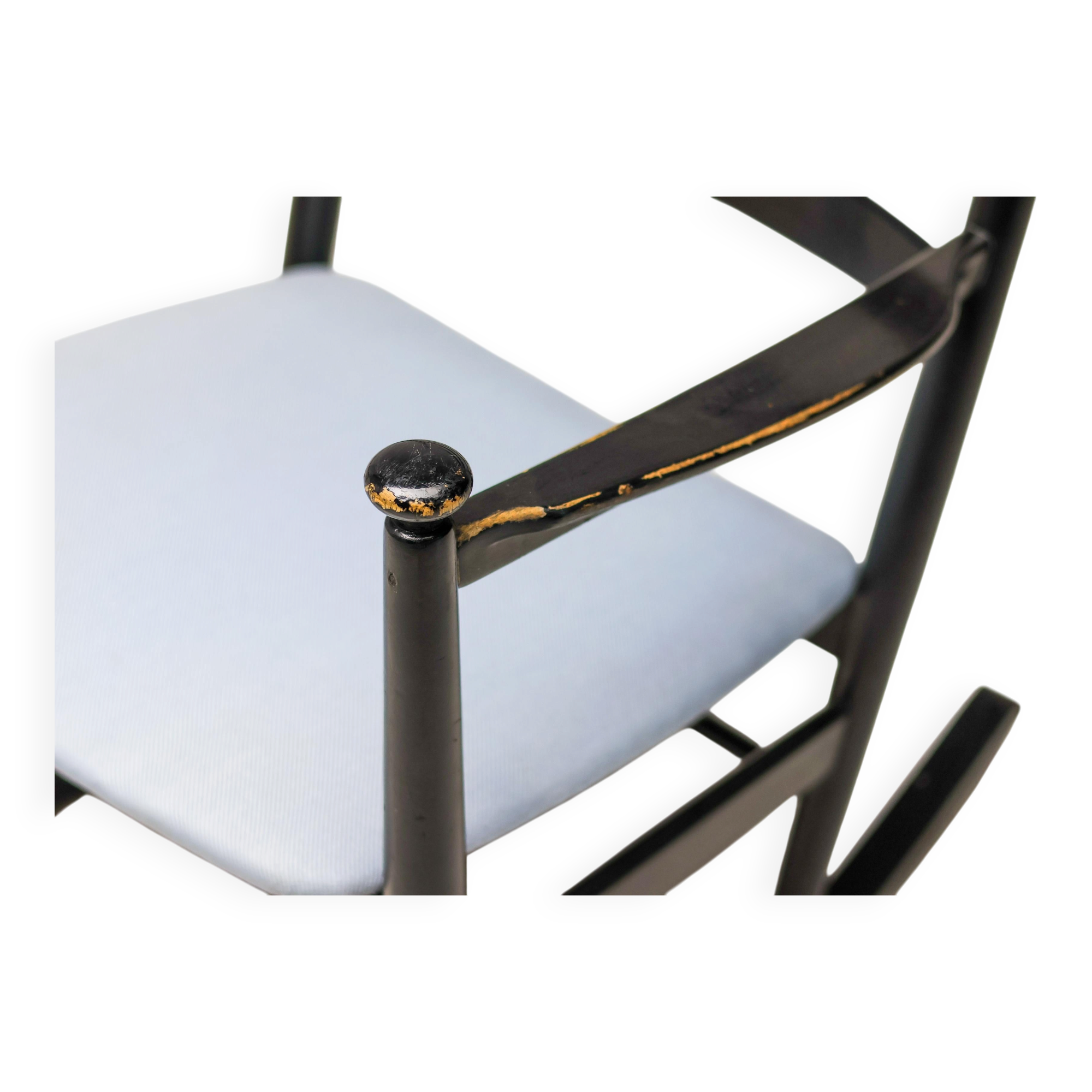 Black beech rocking chair by Niels Eilersen, Denmark, 1960s