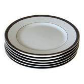6 assiettes à dessert christofle modèle parme vintage