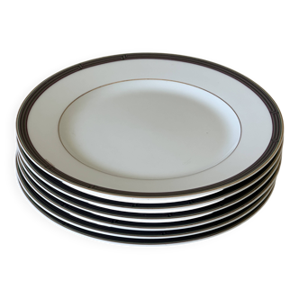 6 assiettes à dessert christofle modèle parme vintage