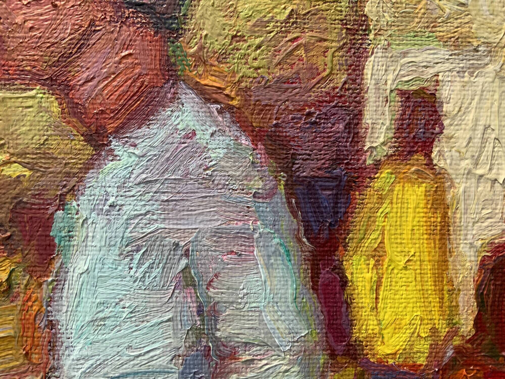 A.Eres Vintage Original Oil on canvas Painting, Expessionist, Signed 1976