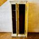 Old factory lacquered pine locker from early 20th century France.