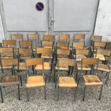 22 former vintage school chairs