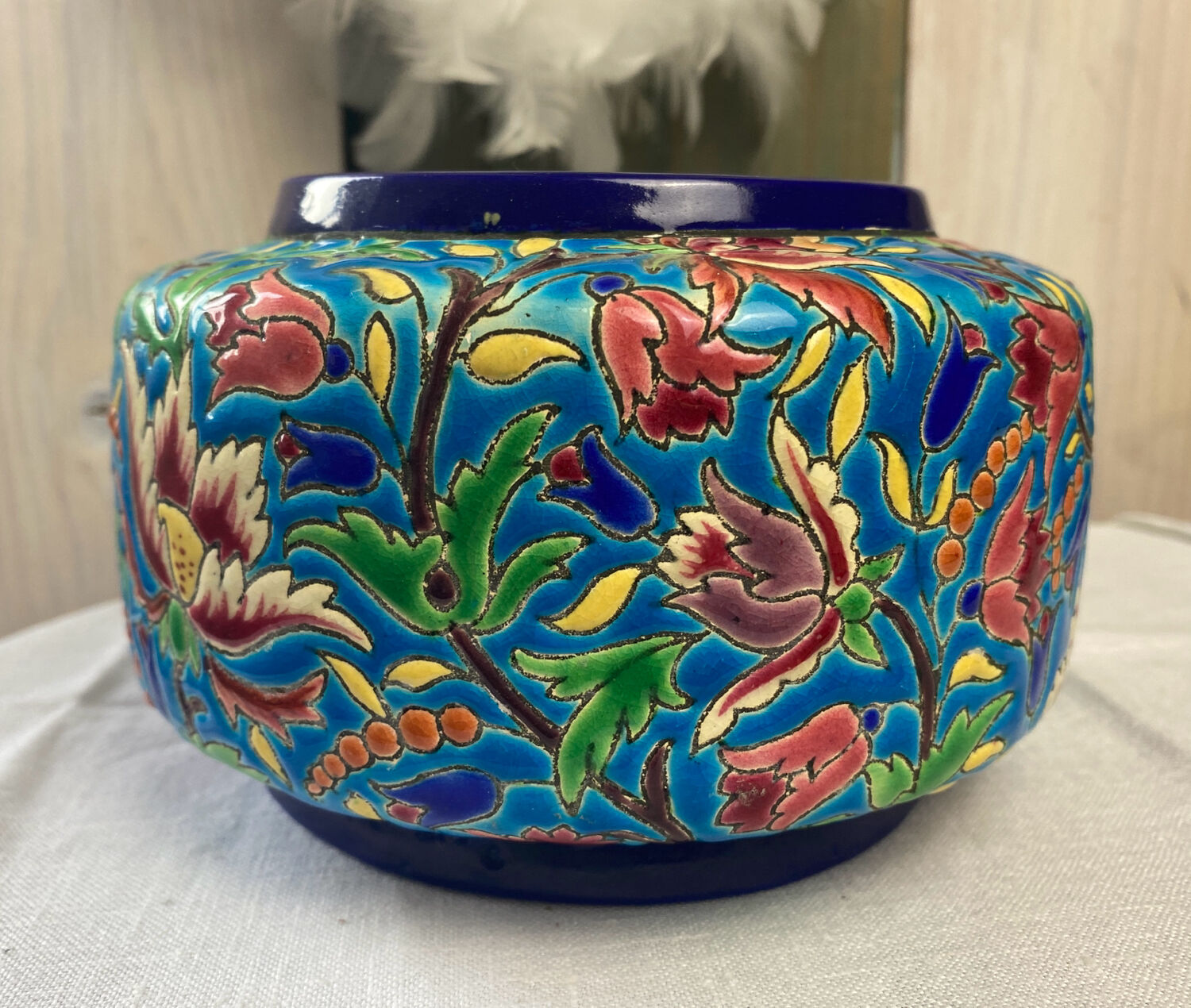 Old factory vase of Longwy