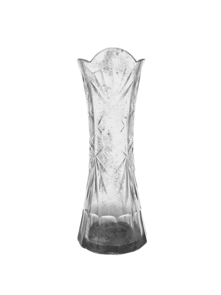 Vintage Polish crystal vase, 1930s