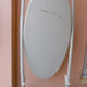 Mirror psyche in rattan - 80s - 178x56cm
