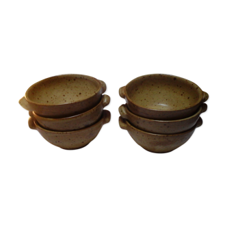 Lot of 6 bowls in stoneware