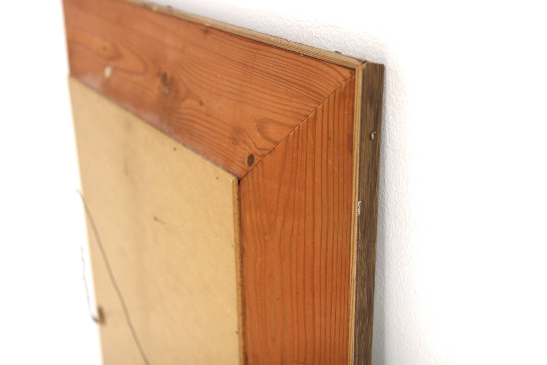 Scandinavian teak and metal mirror, Sweden, 1960, 122x62cm