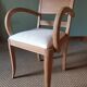 Fauteuil bridge art deco bouclette blanche