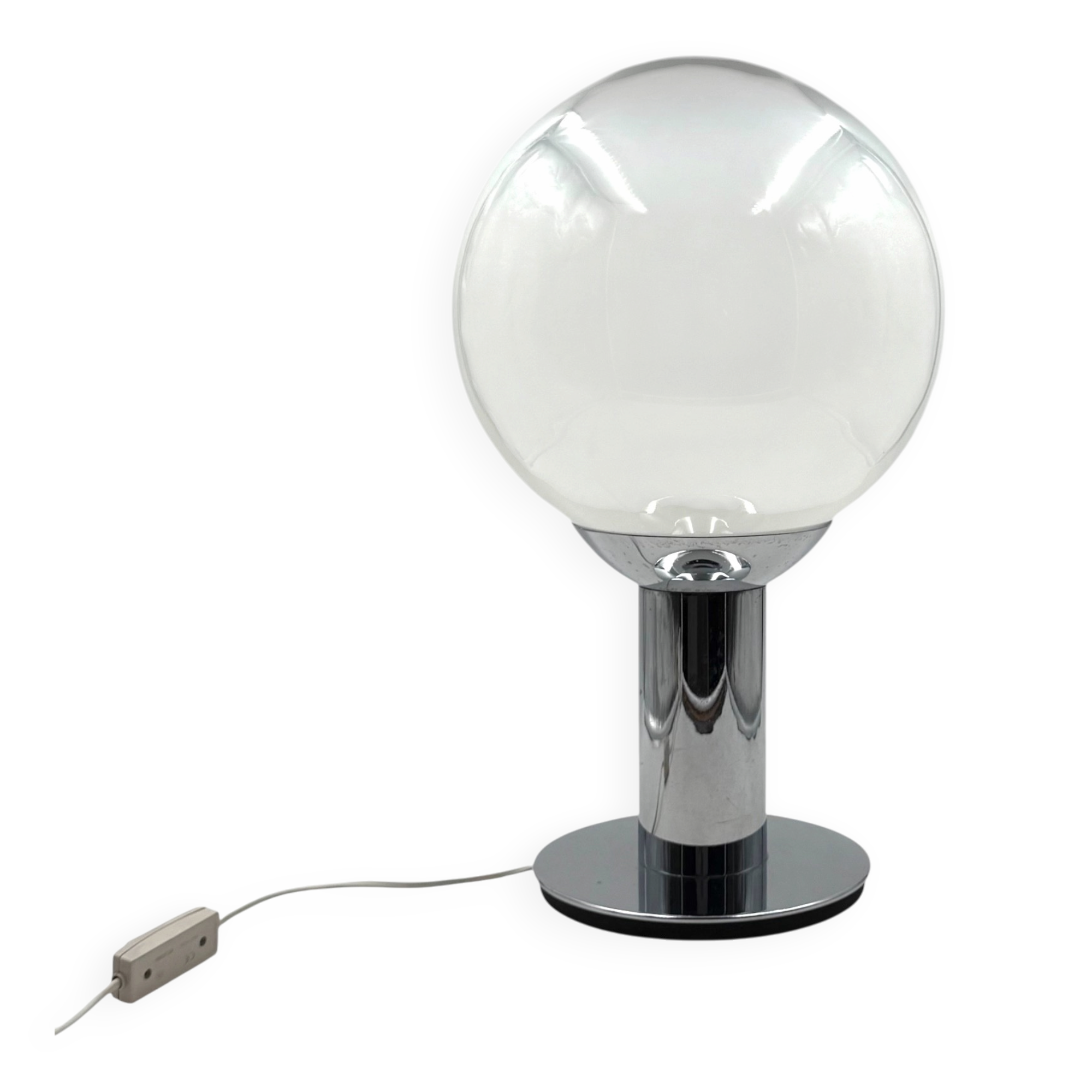 Space age chrome table Lamp, France 1980s