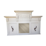 Wall coat rack with 2 hooks and mirror