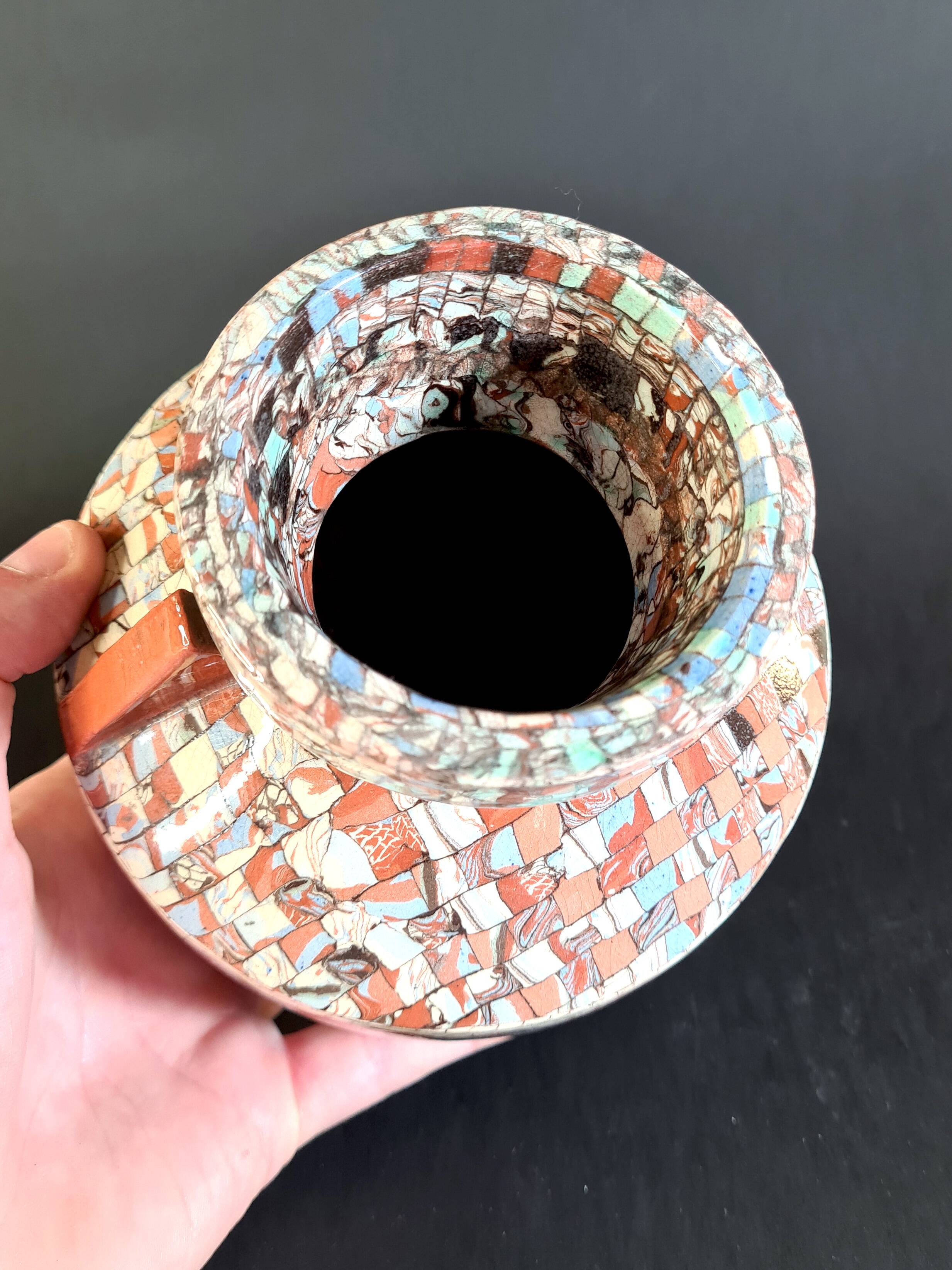 Vase en mosaïque Gerbino Vallauris – modèle 16 cm