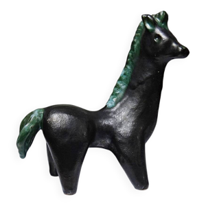 Cheval stylisé vintage - noir