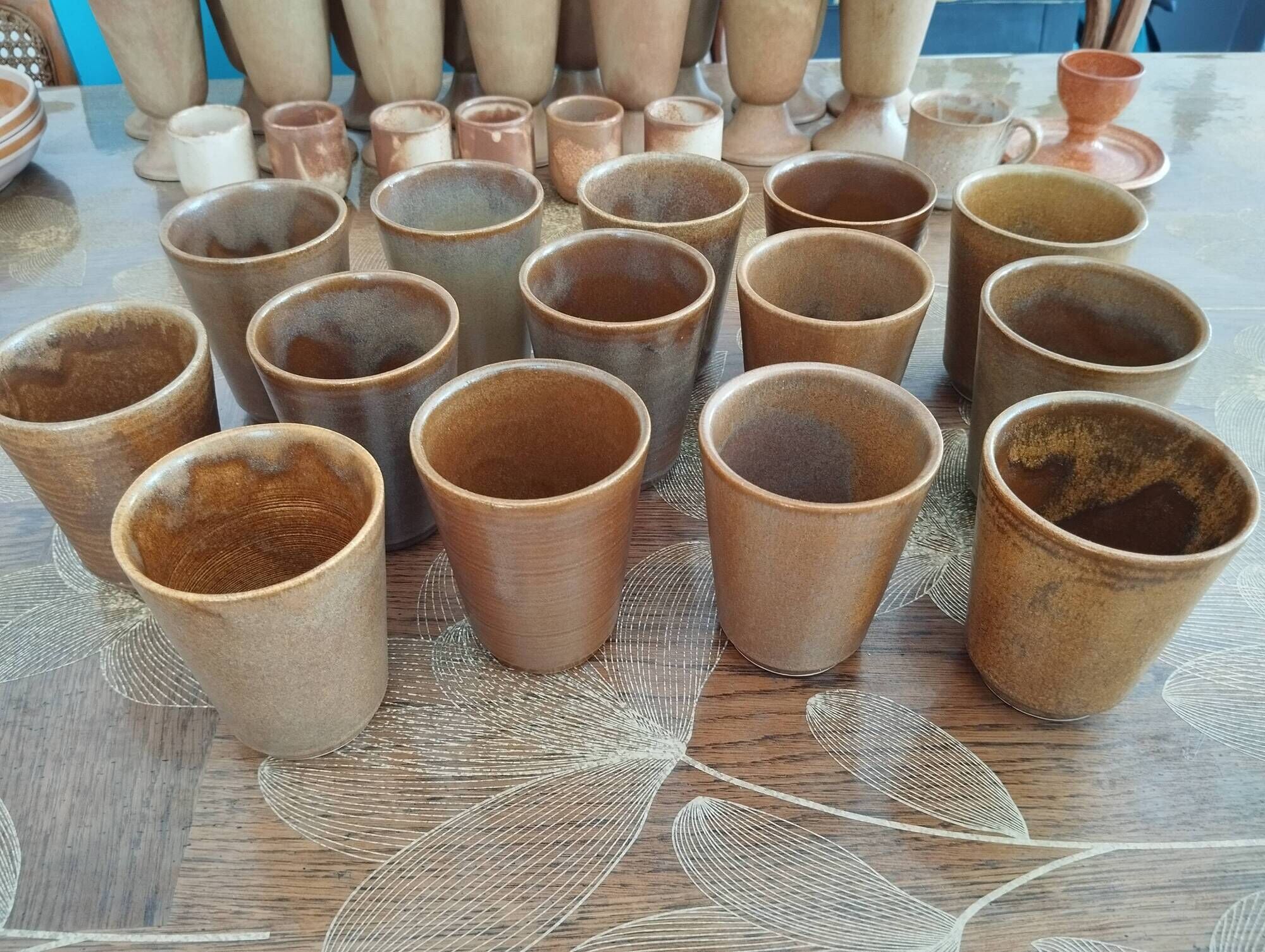 Set of stoneware dishes